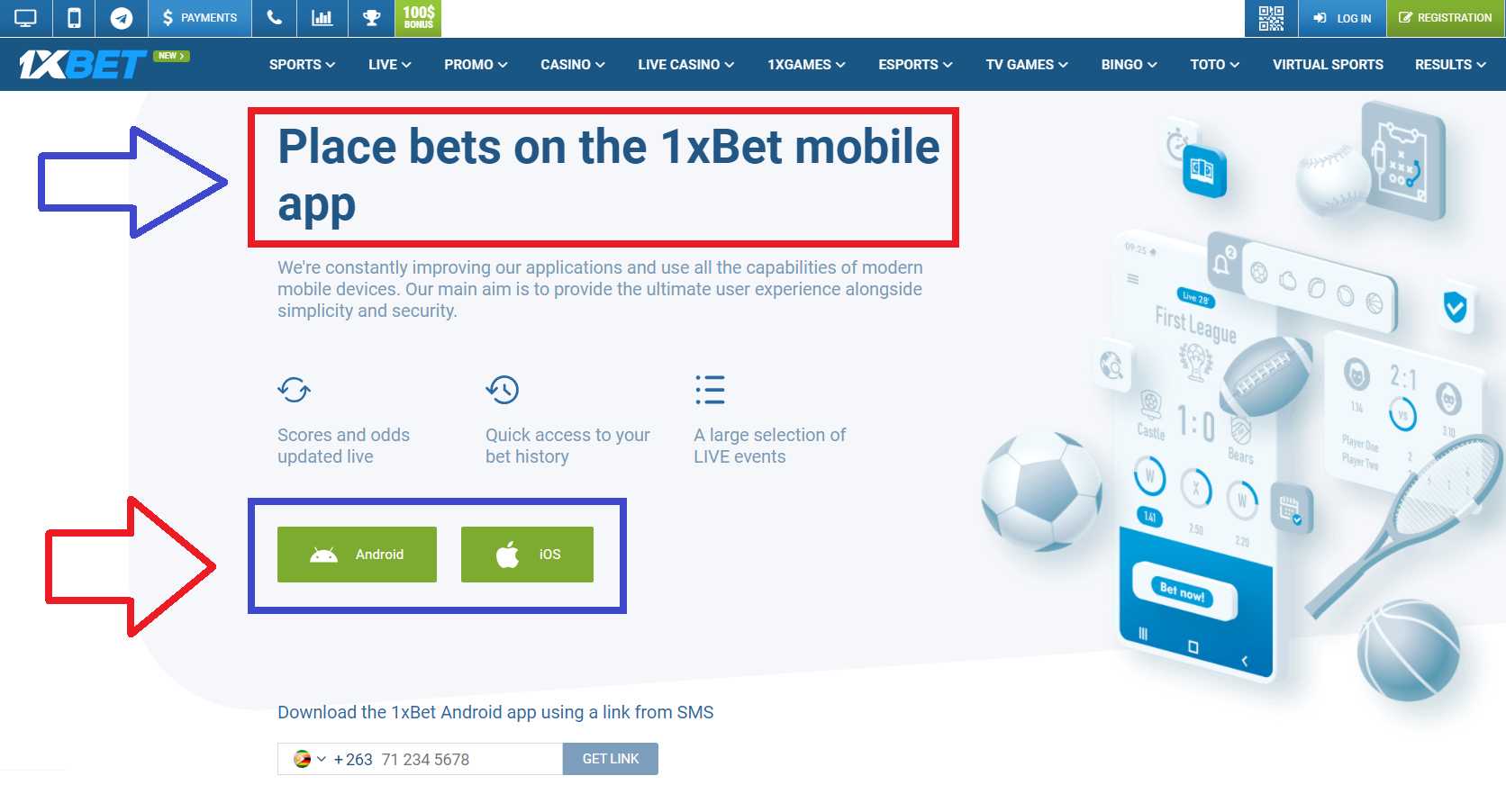 Advantages of 1xBet’s program for Android