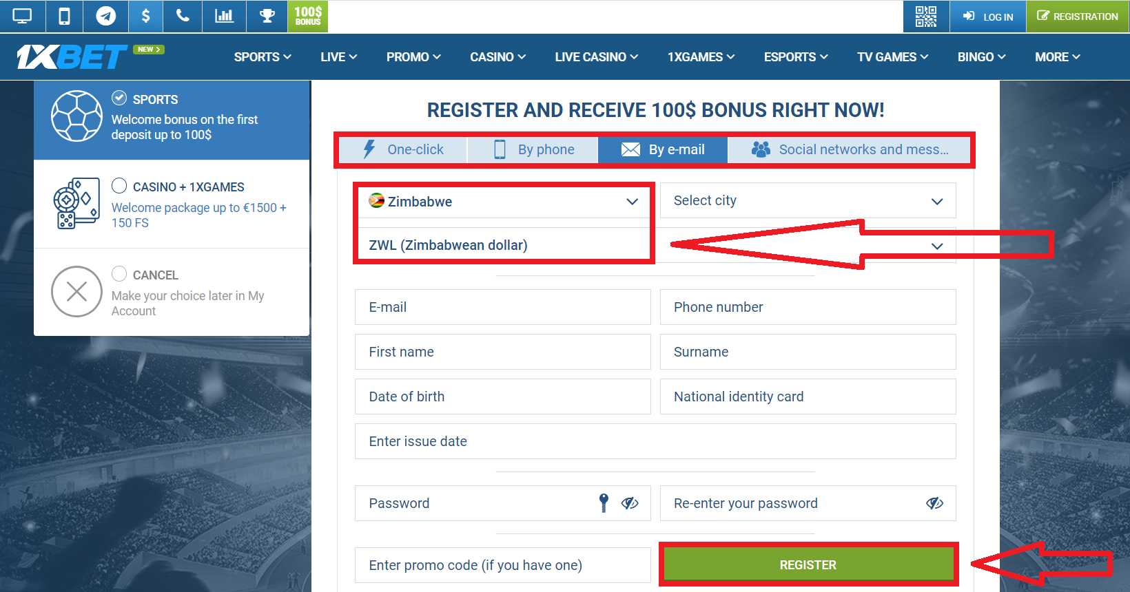 How to login into the 1xBet platform